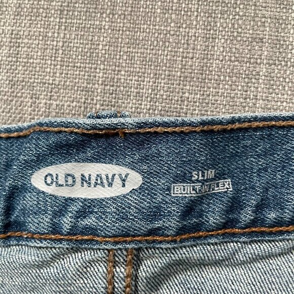 Old Navy Slim Built in Flex Light Wash Jeans Men's Size 30 x 30 Stretch Denim - Picture 4 of 8